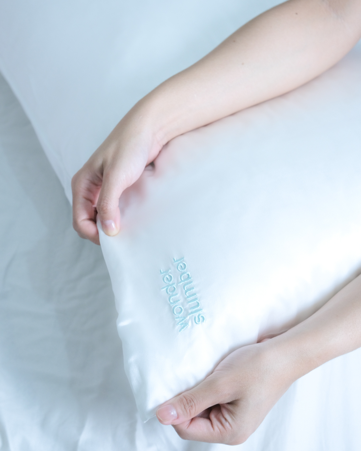 100% Pure Mulberry Silk Pillowcase (White, Queen)