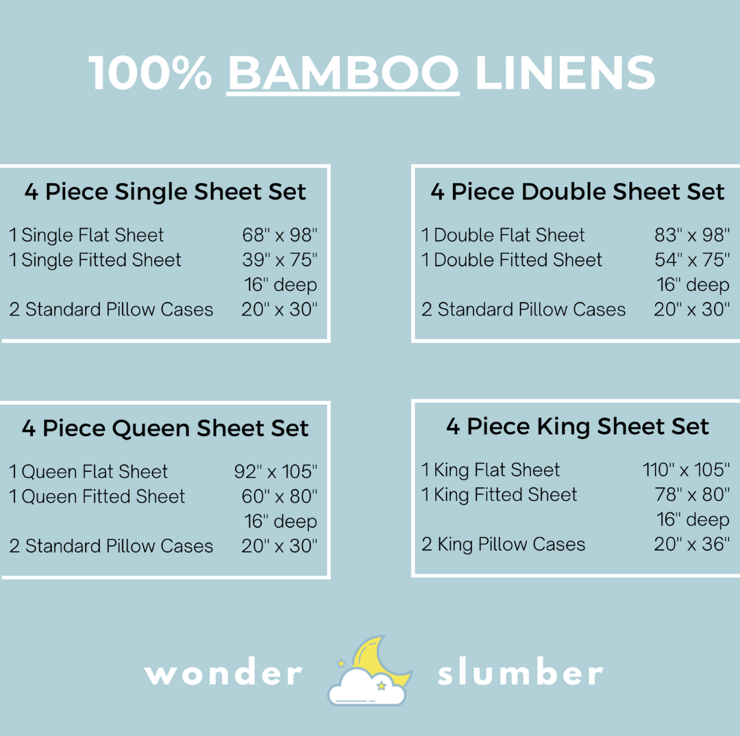 Premium Bamboo Lyocell Bed Sheets Set (4 Piece Set)