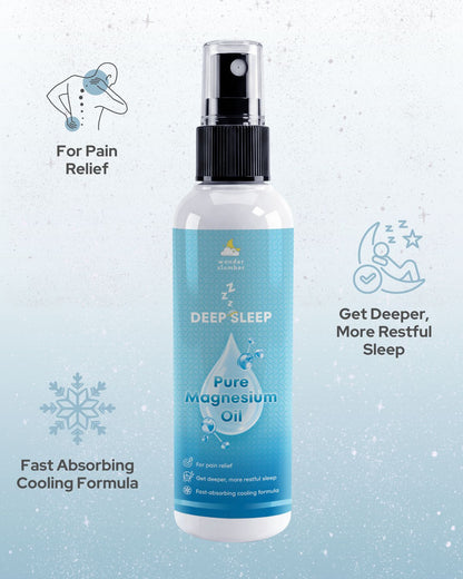 Deep Sleep Pure Magnesium Oil (100mL) - Neck & Back Spray for Pain Relief