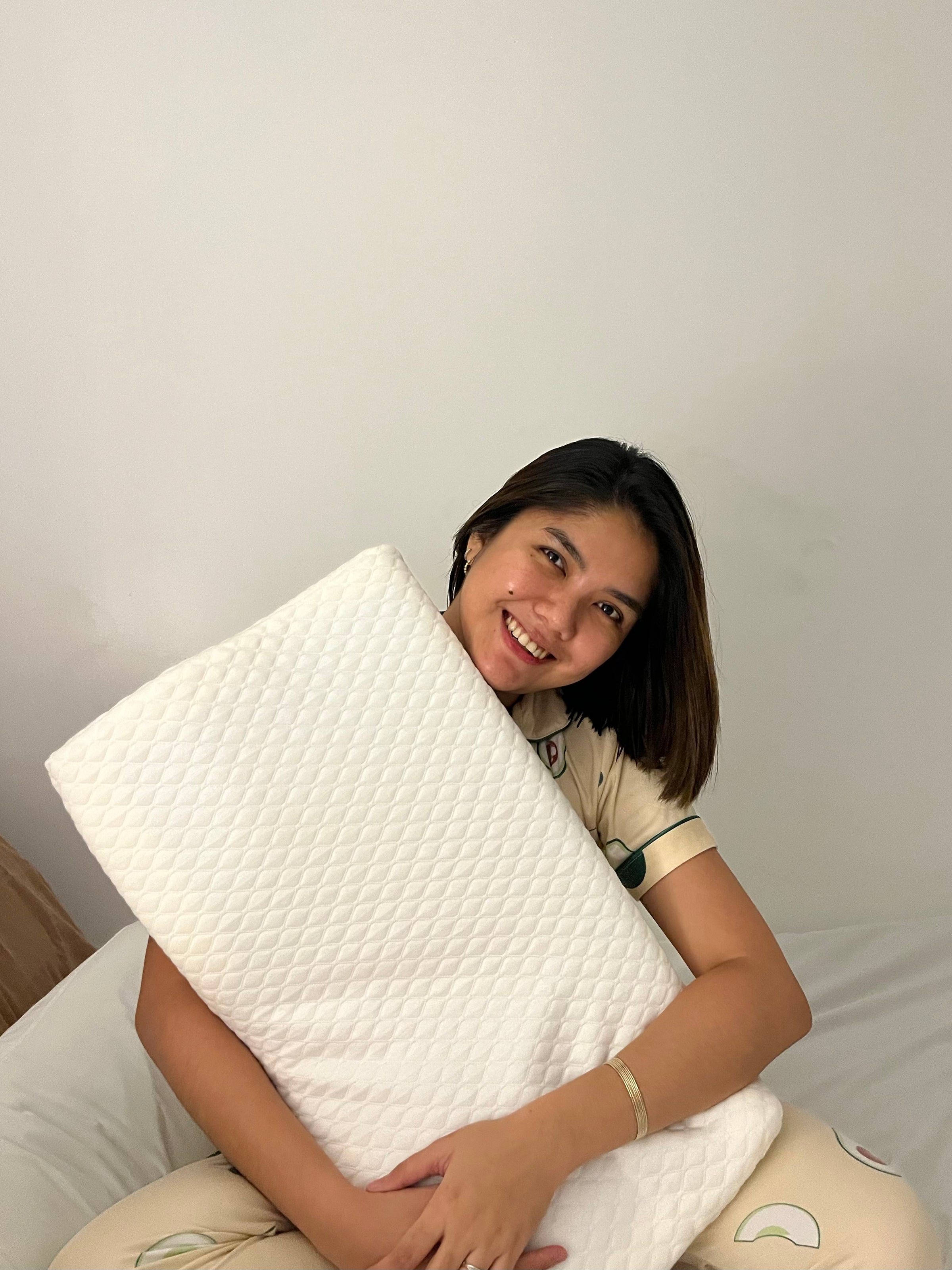 "I’ve been having better sleep with the wonder pillow!" - Alayne